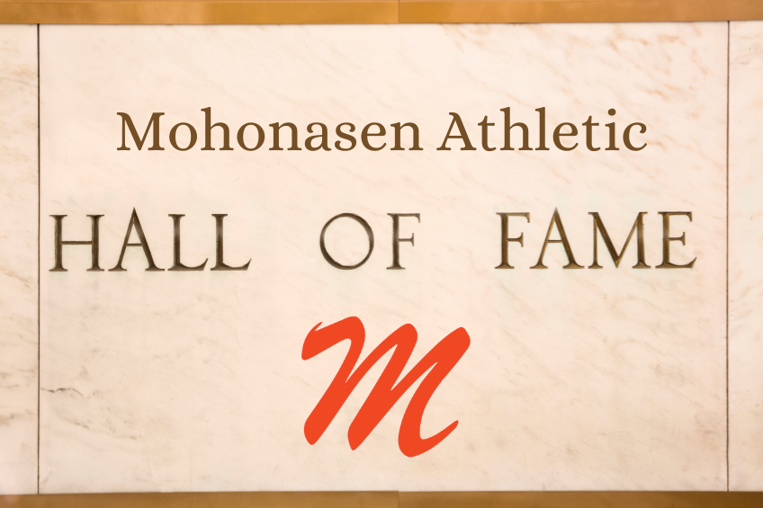 Sign that says Mohonasen Athletic hall of fame